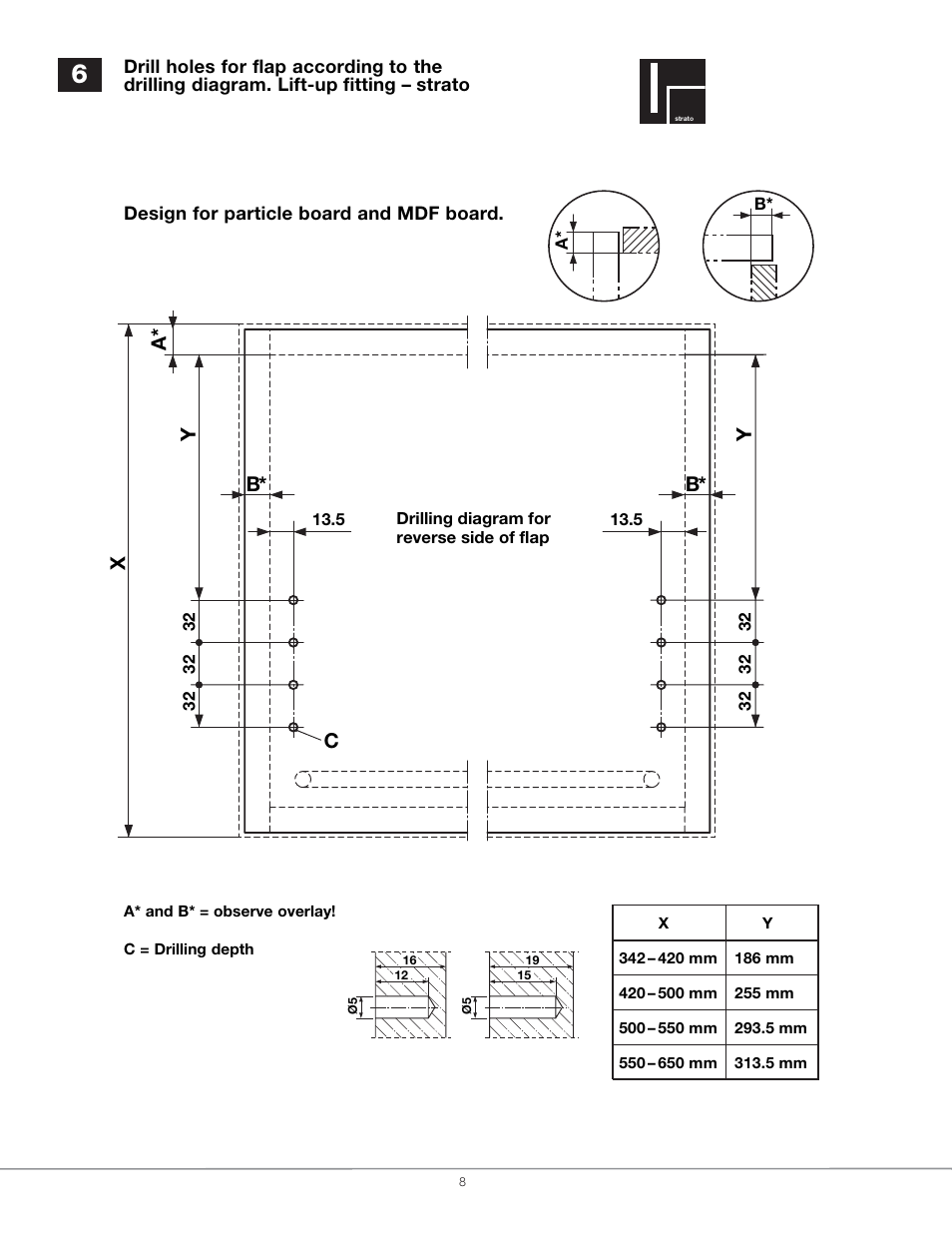 A b* b, Cy x | Hafele EN 372.67 Series User Manual | Page 8 / 28