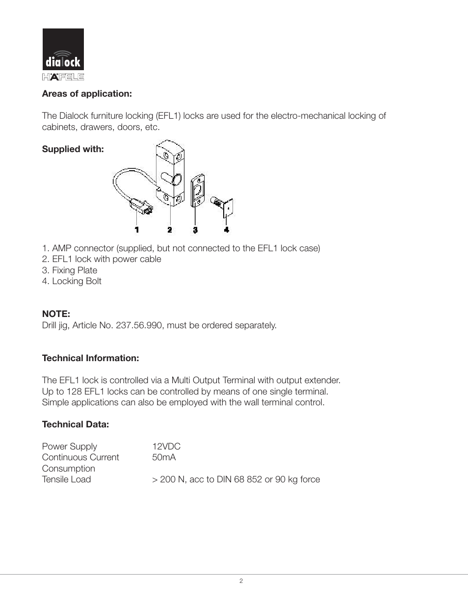 Hafele EN 237.56.004 User Manual | Page 2 / 12