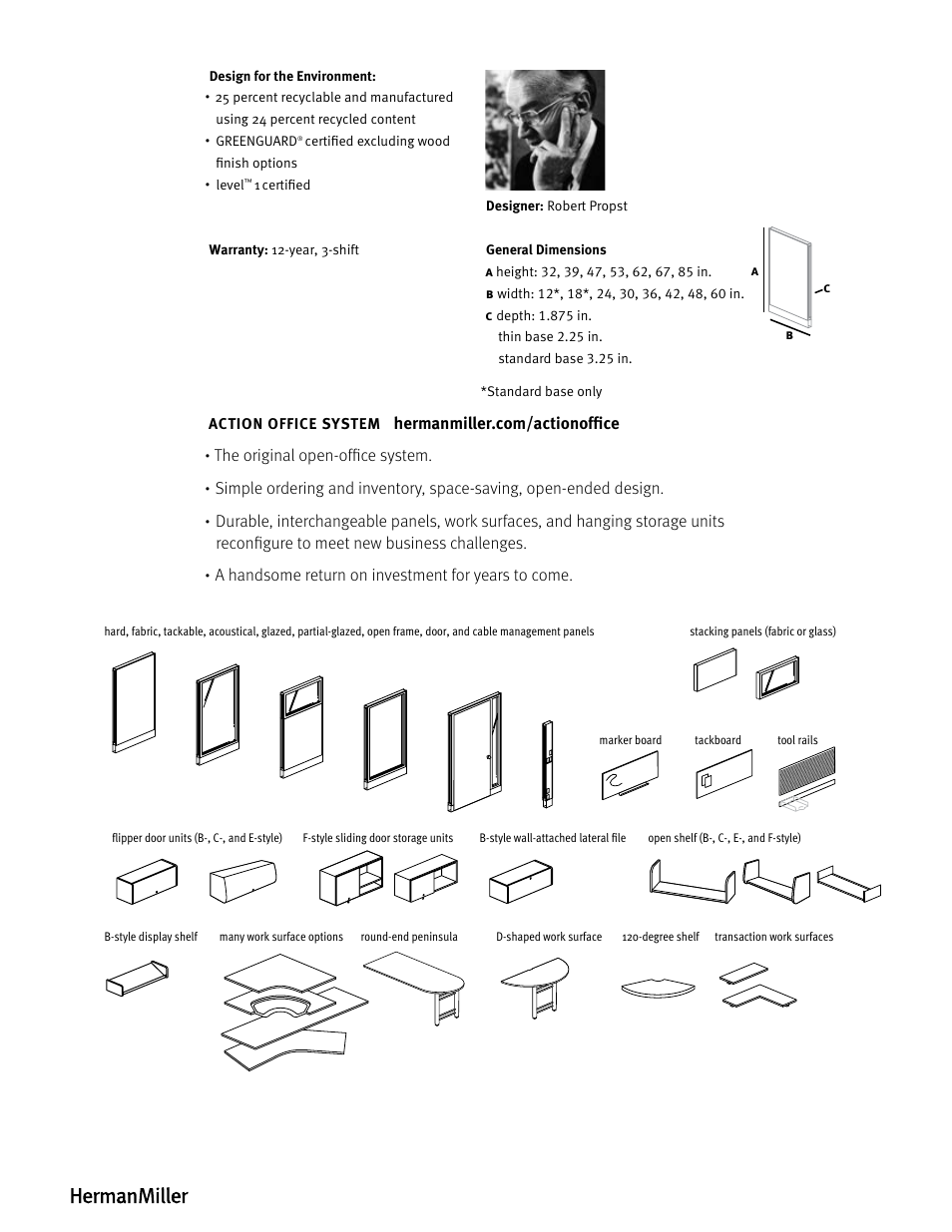 Herman Miller Action Office System - Brochure User Manual | Page 12 / 12
