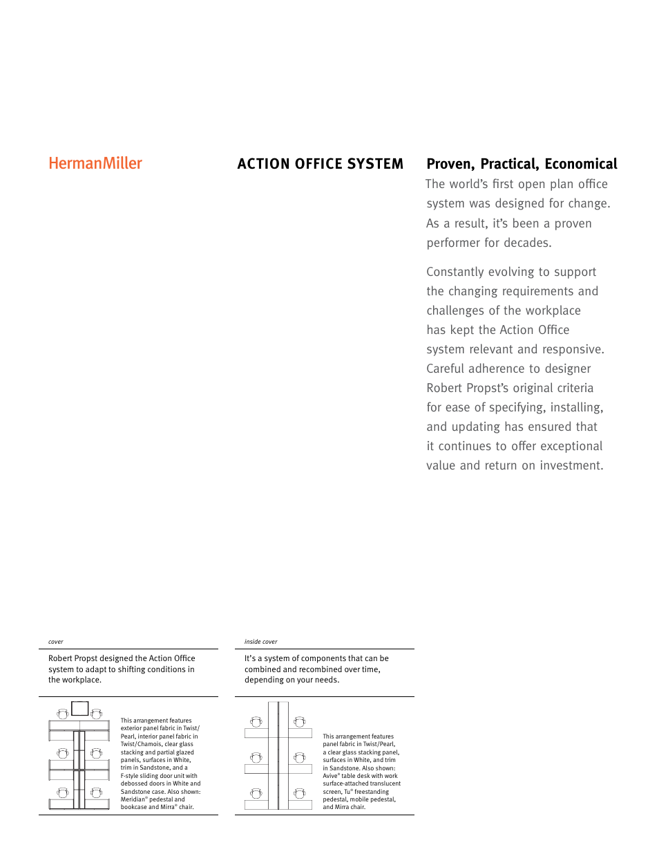 Proven, practical, economical, Action office system | Herman Miller Action Office System - Brochure User Manual | Page 3 / 12