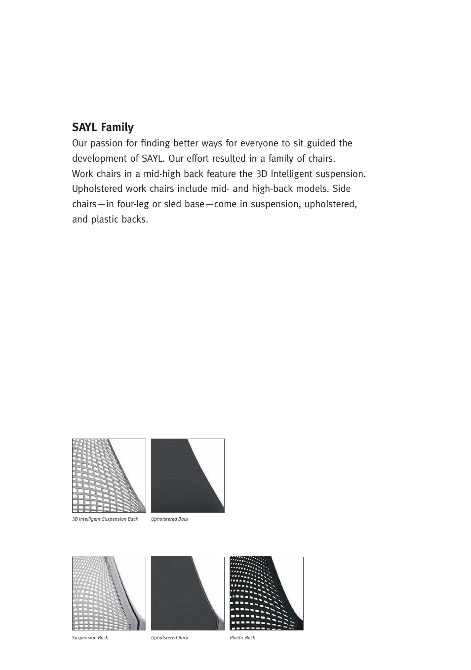 Sayl family | Herman Miller SAYL Chairs - Brochure User Manual | Page 5 / 10