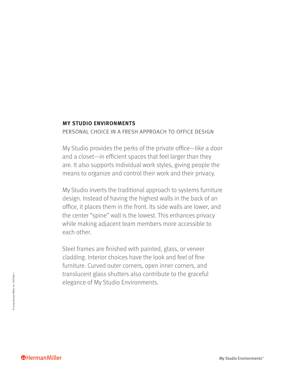 Herman Miller My Studio Environments - Brochure User Manual | Page 2 / 10