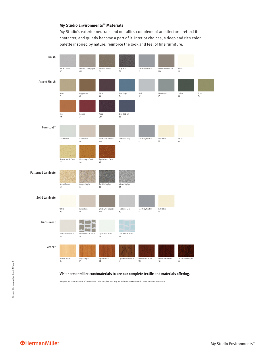 My studio environments | Herman Miller My Studio Environments - Brochure User Manual | Page 9 / 10