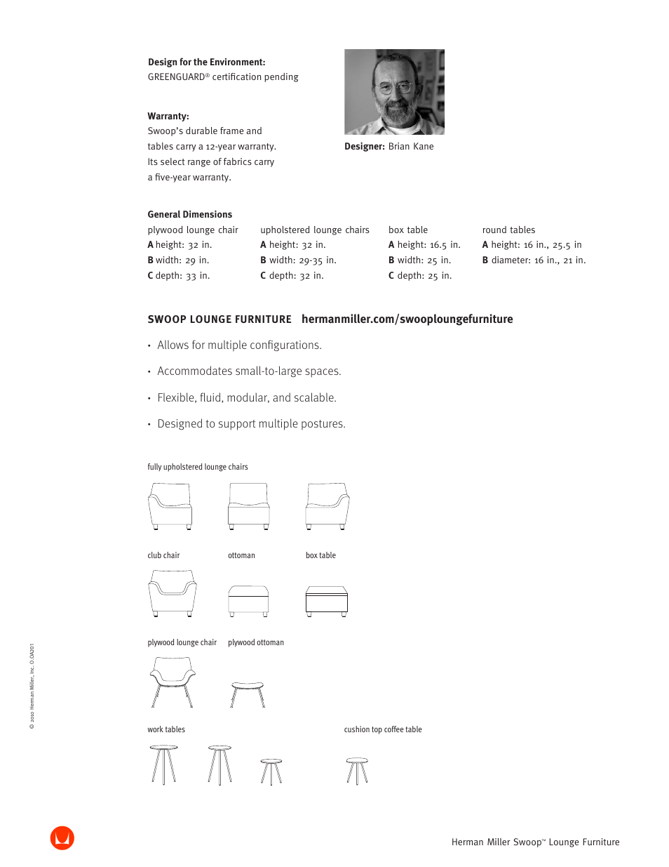 Herman Miller Swoop Lounge Furniture - Brochure User Manual | Page 10 / 10