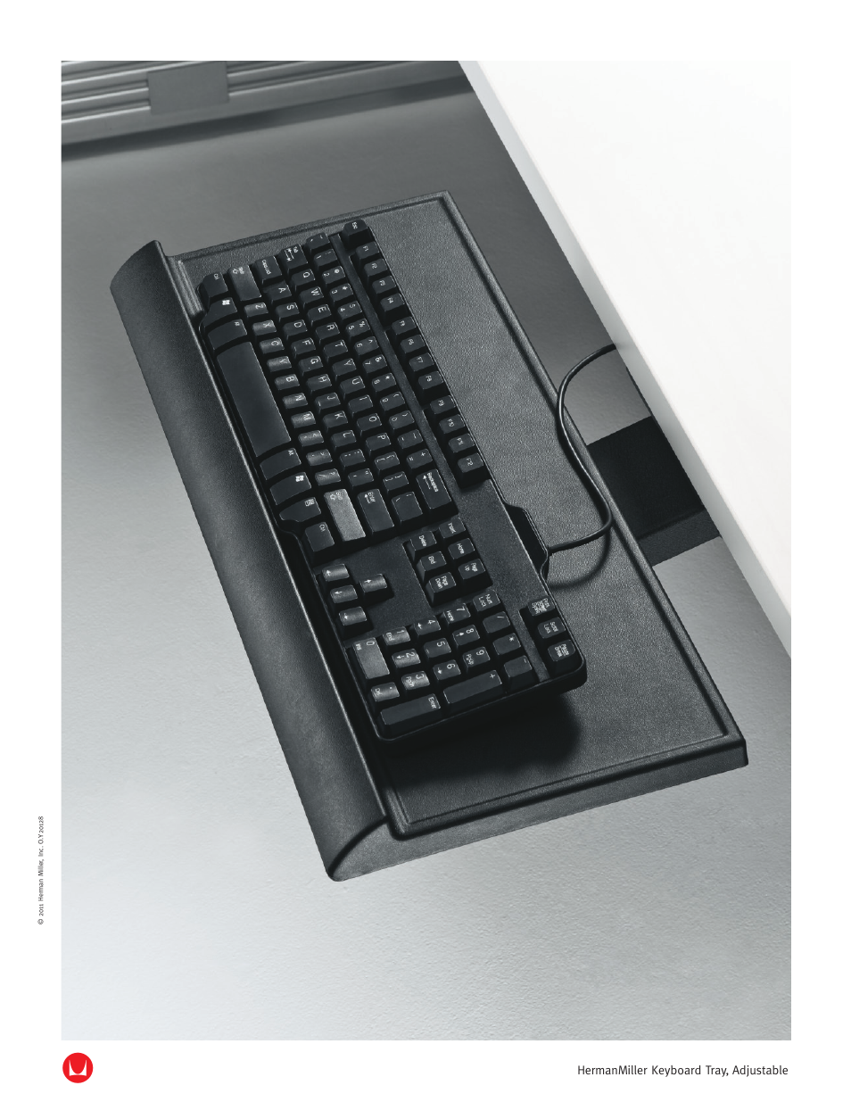 Herman Miller KEYBOARD TRAY, ADJUSTABLE - Product sheet User Manual | 2 pages