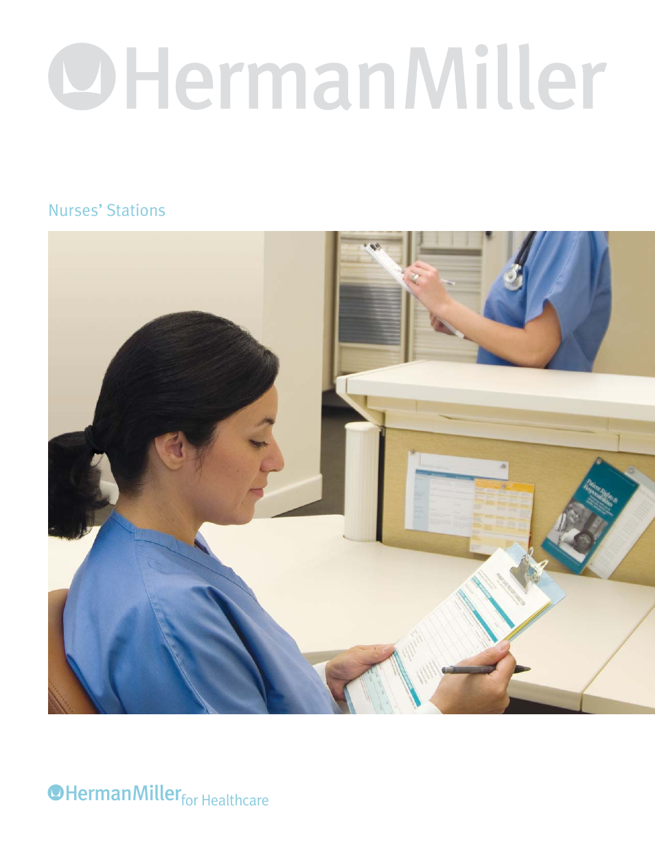 Herman Miller Ethospace Nurses' Station - Brochure User Manual | 8 pages