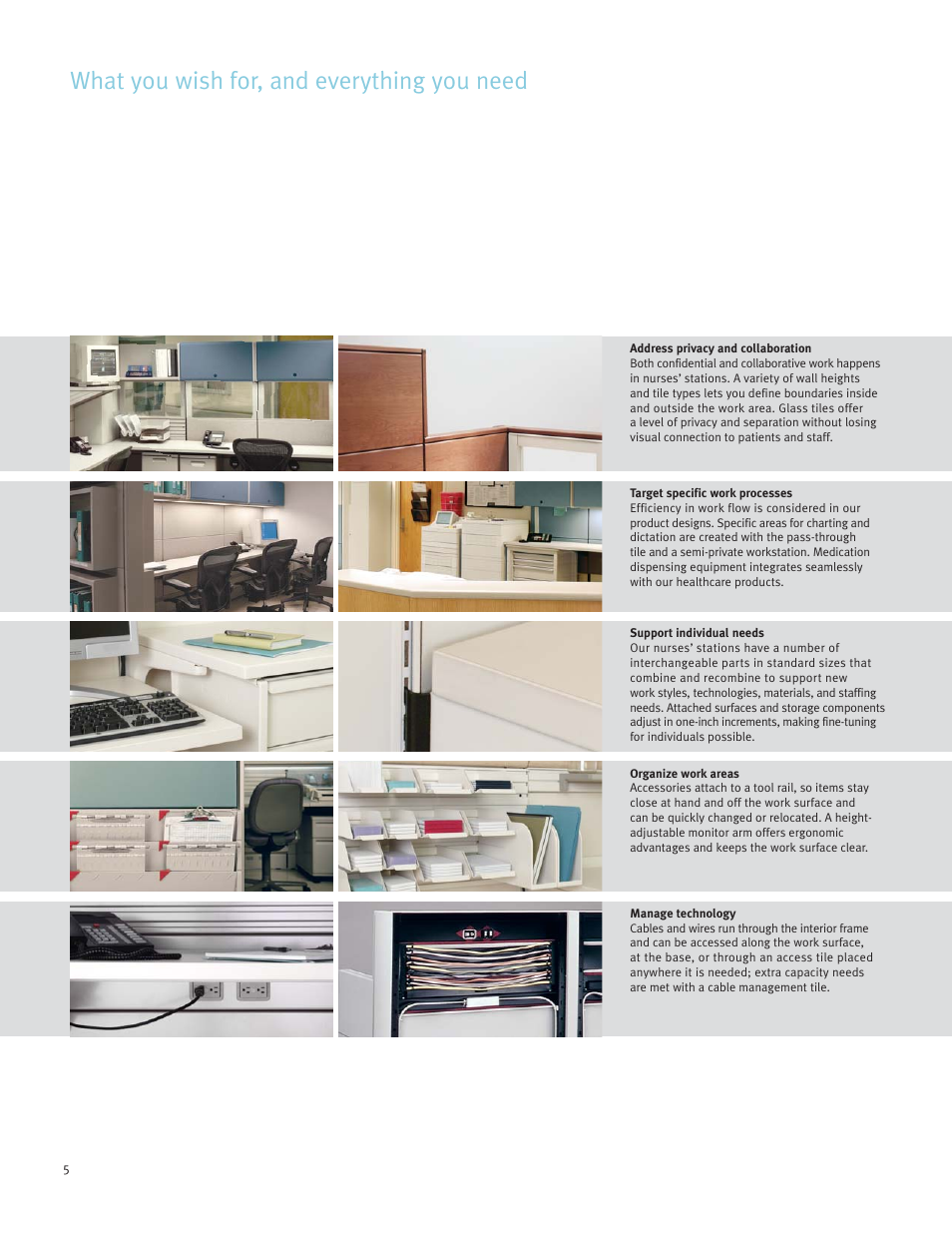 What you wish for, and everything you need | Herman Miller Ethospace Nurses' Station - Brochure User Manual | Page 6 / 8