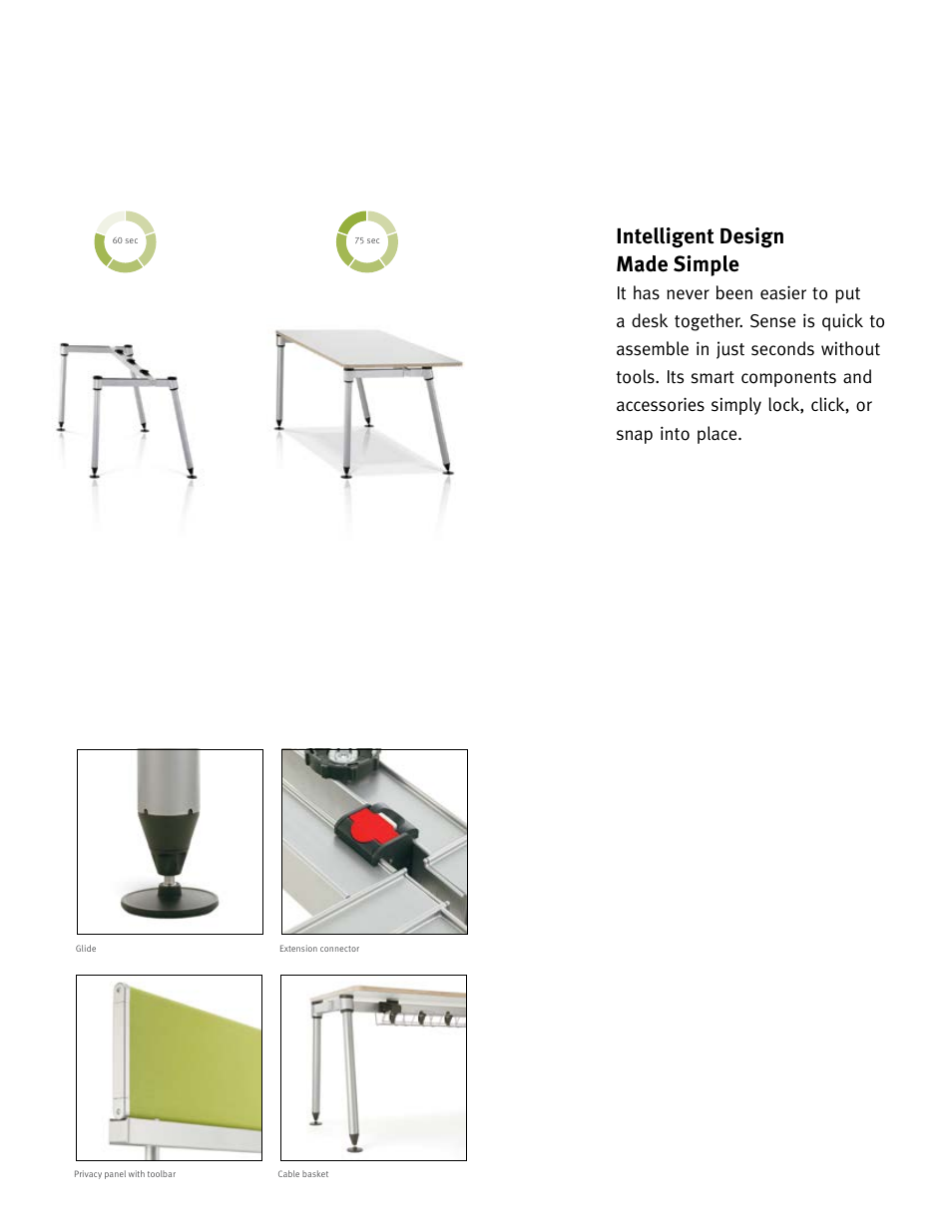 Intelligent design made simple | Herman Miller Sense Desking System - Product sheet User Manual | Page 5 / 12