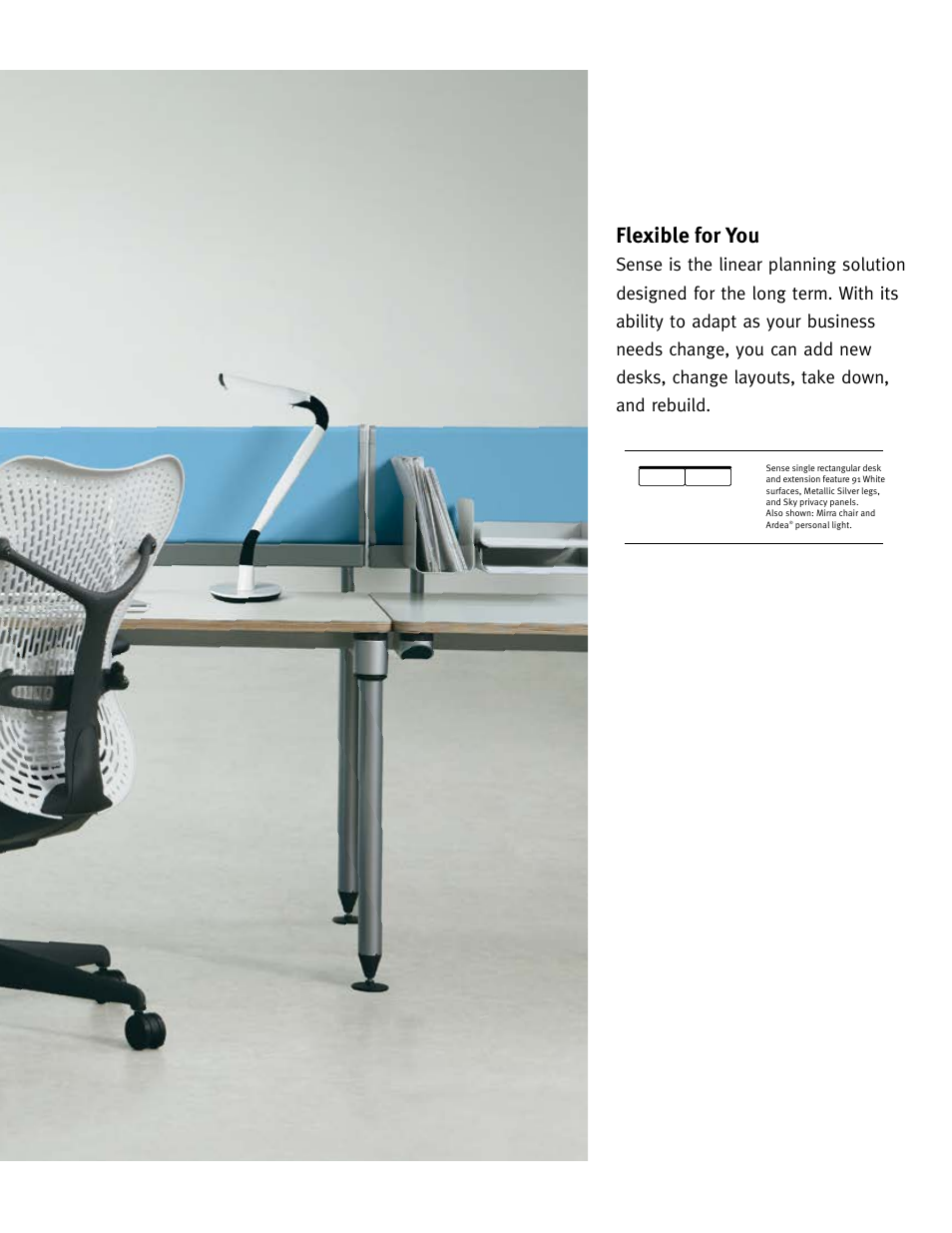 Flexible for you | Herman Miller Sense Desking System - Product sheet User Manual | Page 7 / 12