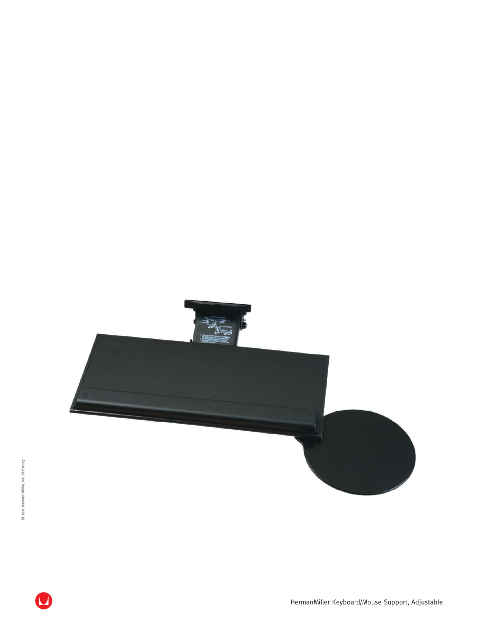 Herman Miller KEYBOARD_MOUSE SUPPORT, ADJUSTABLE - Product sheet User Manual | 2 pages