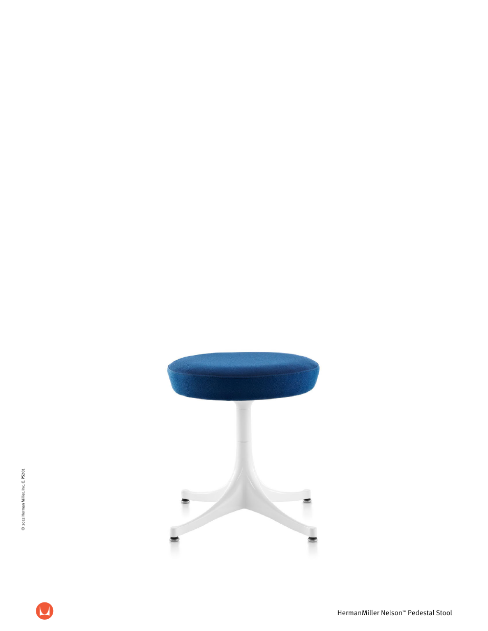 Herman Miller Nelson Pedestal Stool - Product sheet User Manual | 2 pages