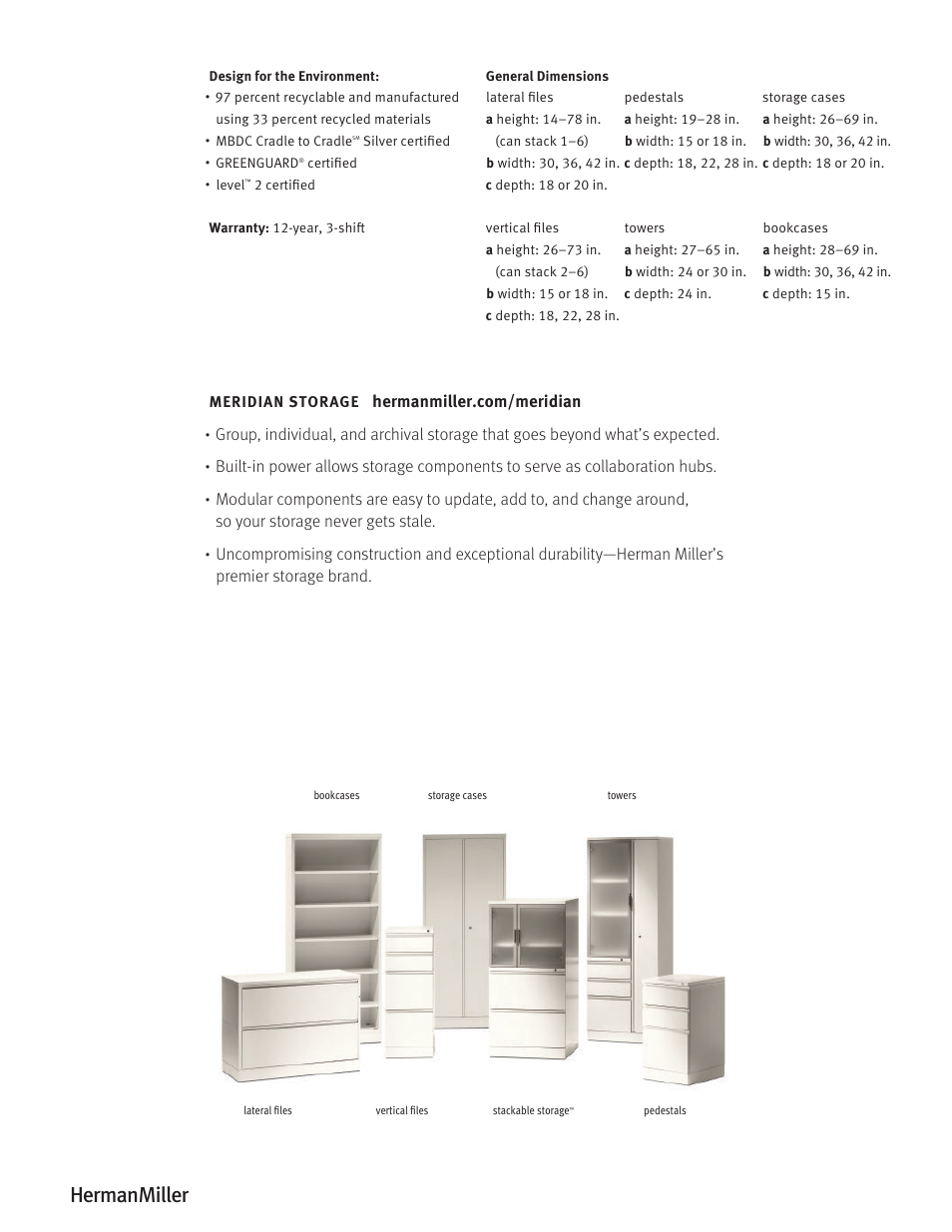 Herman Miller Meridian Storage - Brochure User Manual | Page 12 / 12