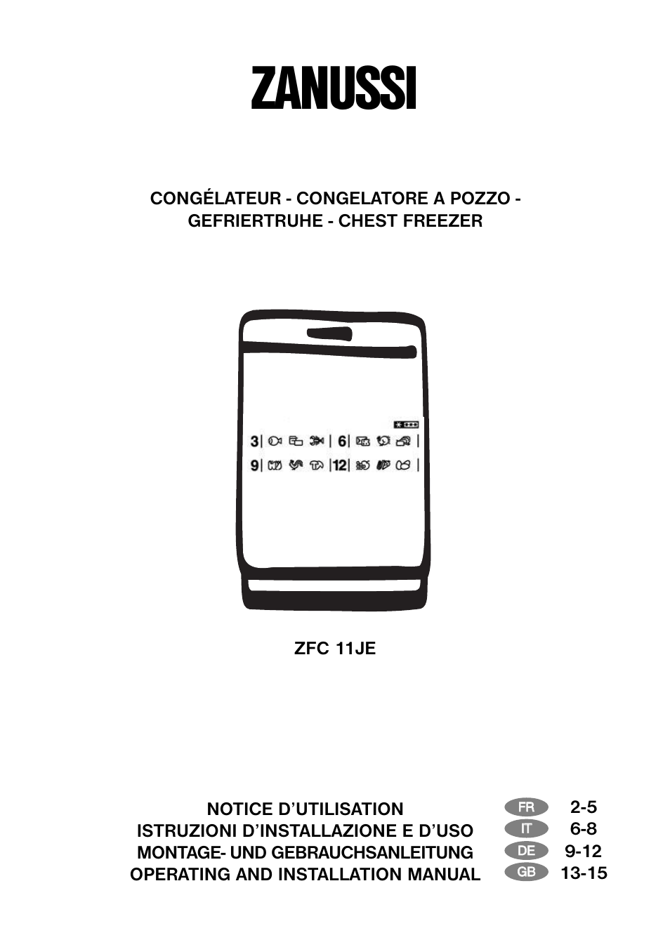 Zanussi ZFC 11 JE User Manual | 16 pages