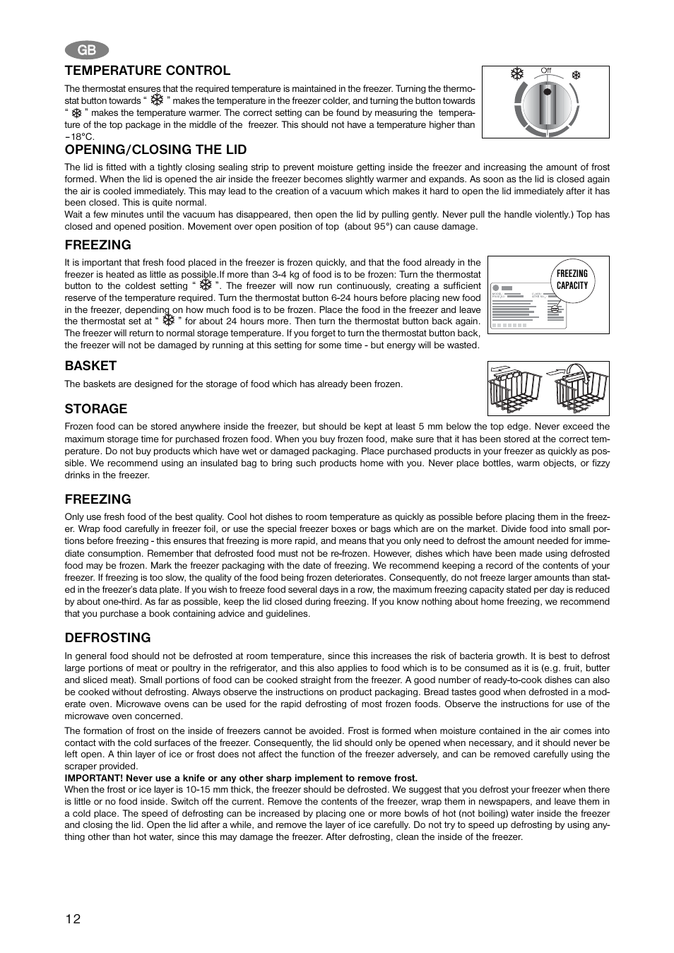 Zanussi ZFC 11 JE User Manual | Page 12 / 16