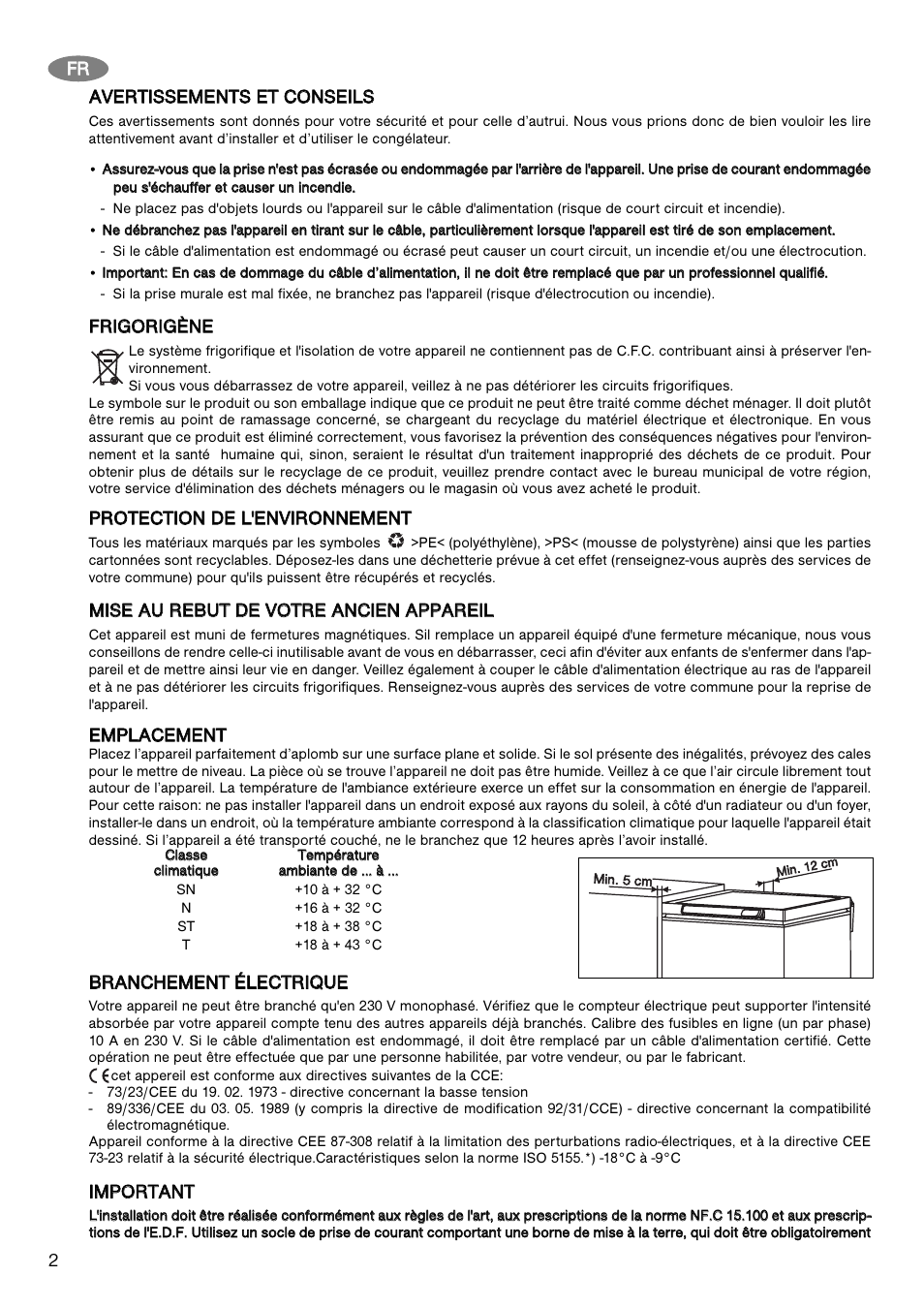 Zanussi ZFC 11 JE User Manual | Page 2 / 16