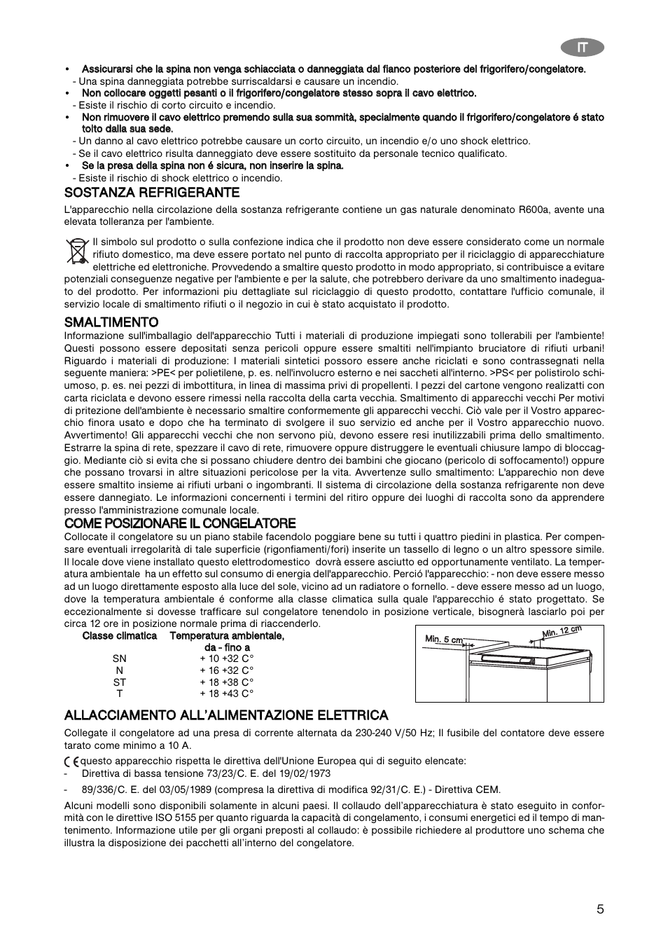 Zanussi ZFC 11 JE User Manual | Page 5 / 16