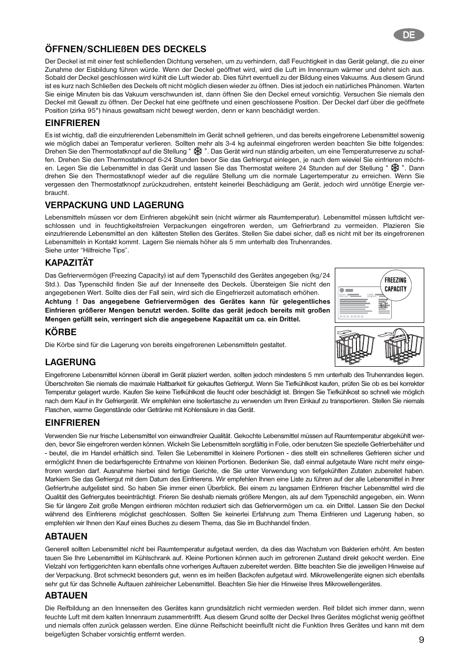 Zanussi ZFC 11 JE User Manual | Page 9 / 16