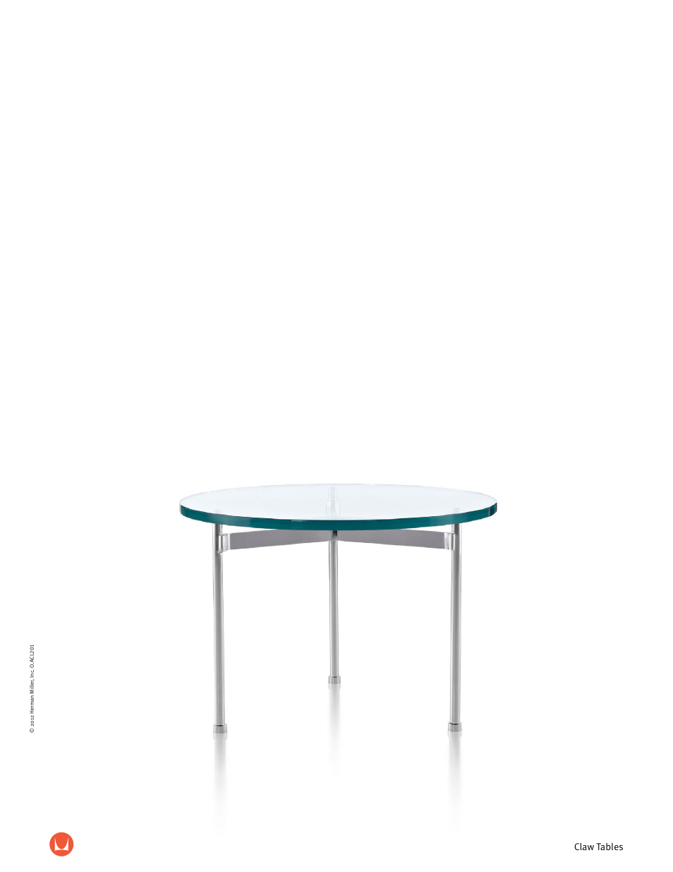 Herman Miller Claw Table - Product sheet User Manual | 2 pages