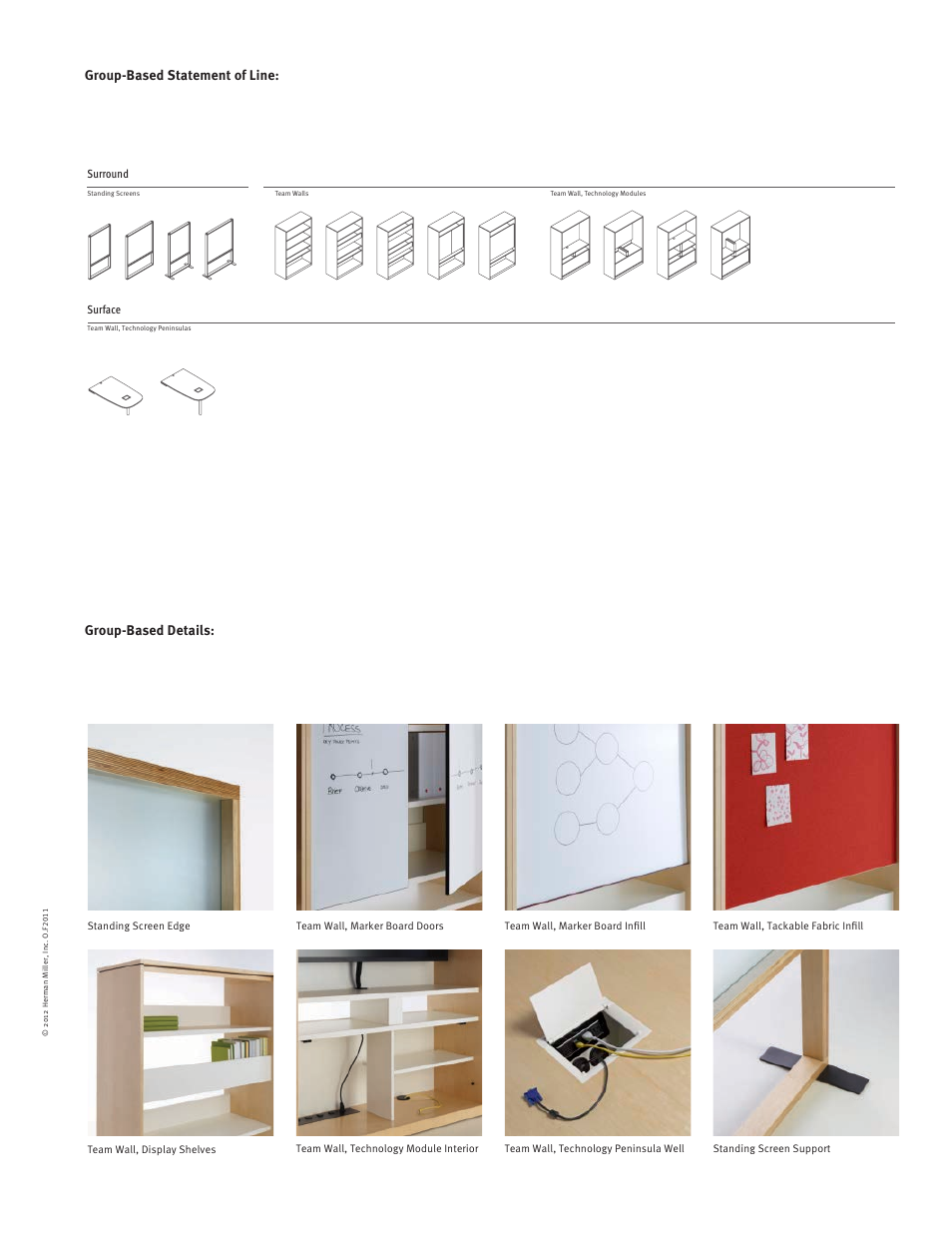 Group-based statement of line: group-based details | Herman Miller Canvas Office Landscape - Product sheet User Manual | Page 2 / 4