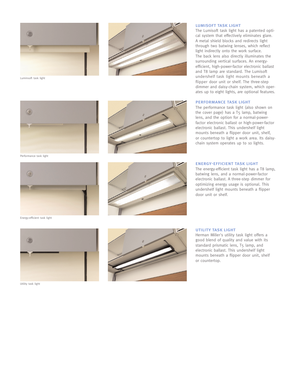 Herman Miller Fluorescent Systems Task Lights - Brochure User Manual | Page 3 / 4