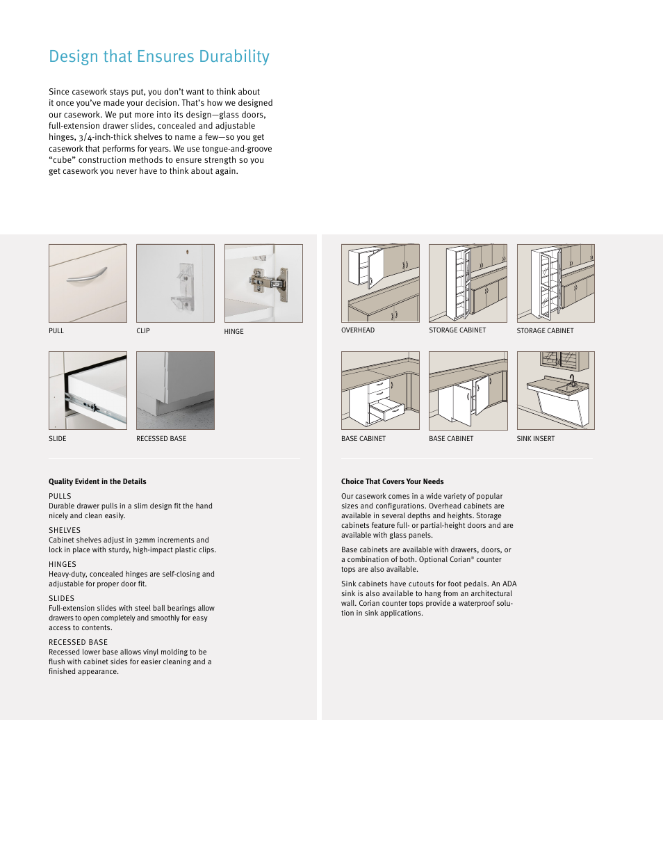 Design that ensures durability | Herman Miller Casework - Brochure User Manual | Page 3 / 4