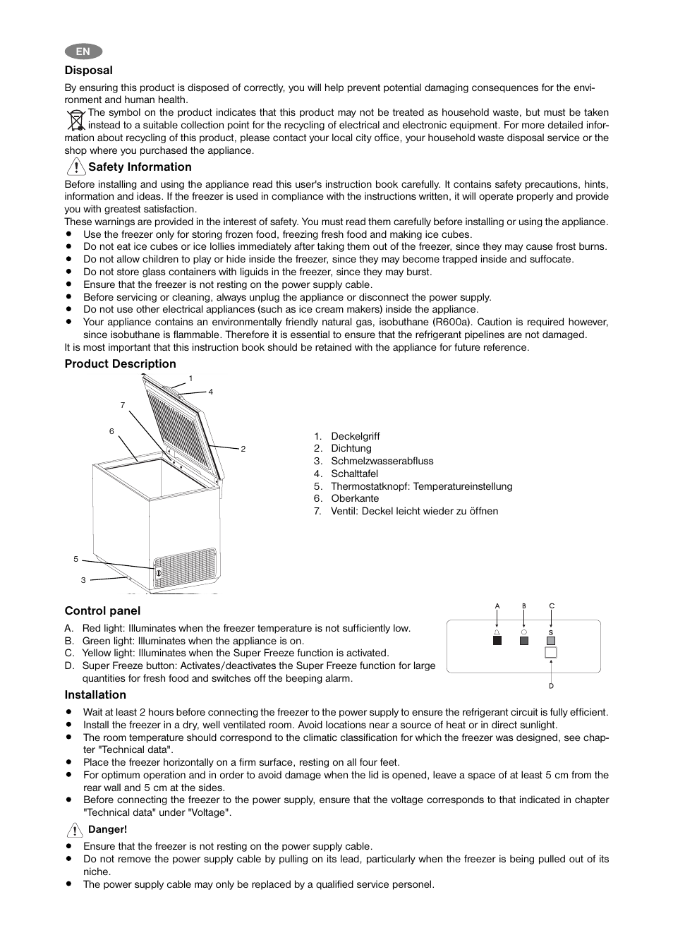 Zanussi ZFC 26 JE User Manual | Page 10 / 20