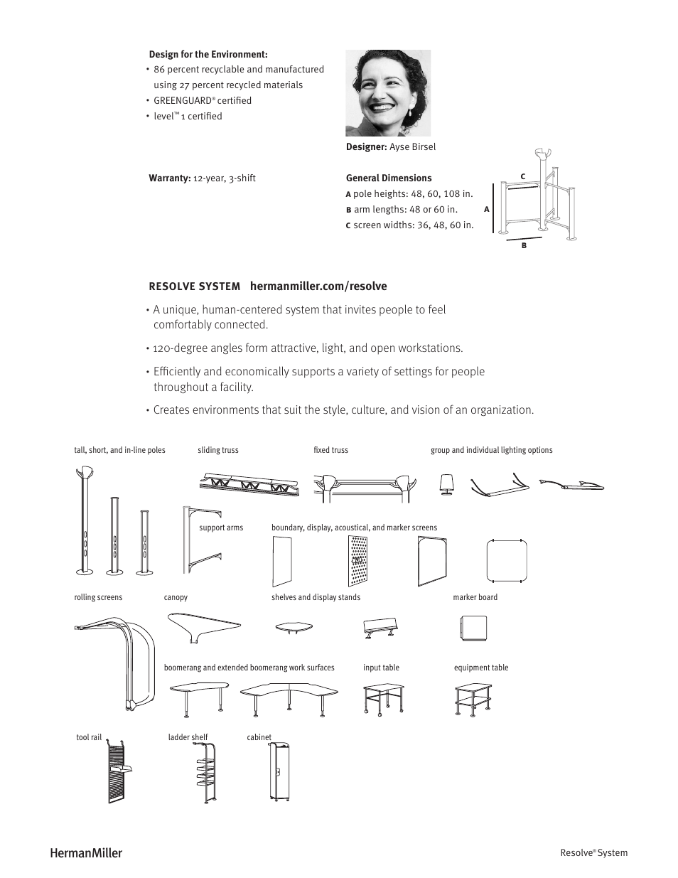 Herman Miller Resolve System - Product sheet User Manual | Page 2 / 2