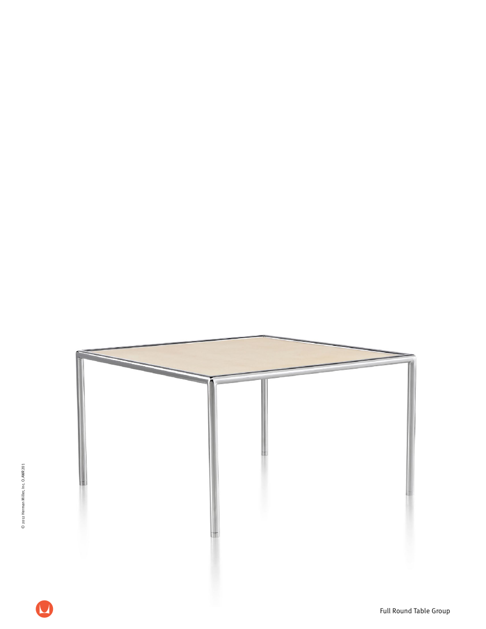 Herman Miller Full Round Table - Product sheet User Manual | 2 pages