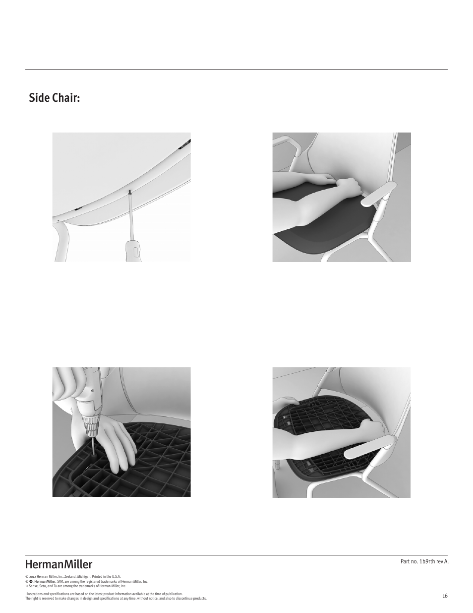 Side chair | Herman Miller SAYL Chairs - Disassembly For Recycling User Manual | Page 16 / 20