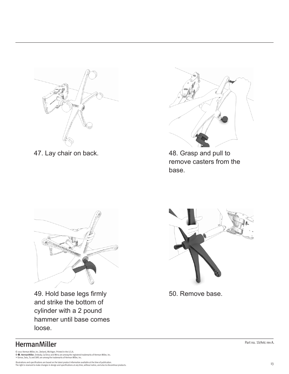 Herman Miller Embody Chairs - Disassembly For Recycling User Manual | Page 13 / 14