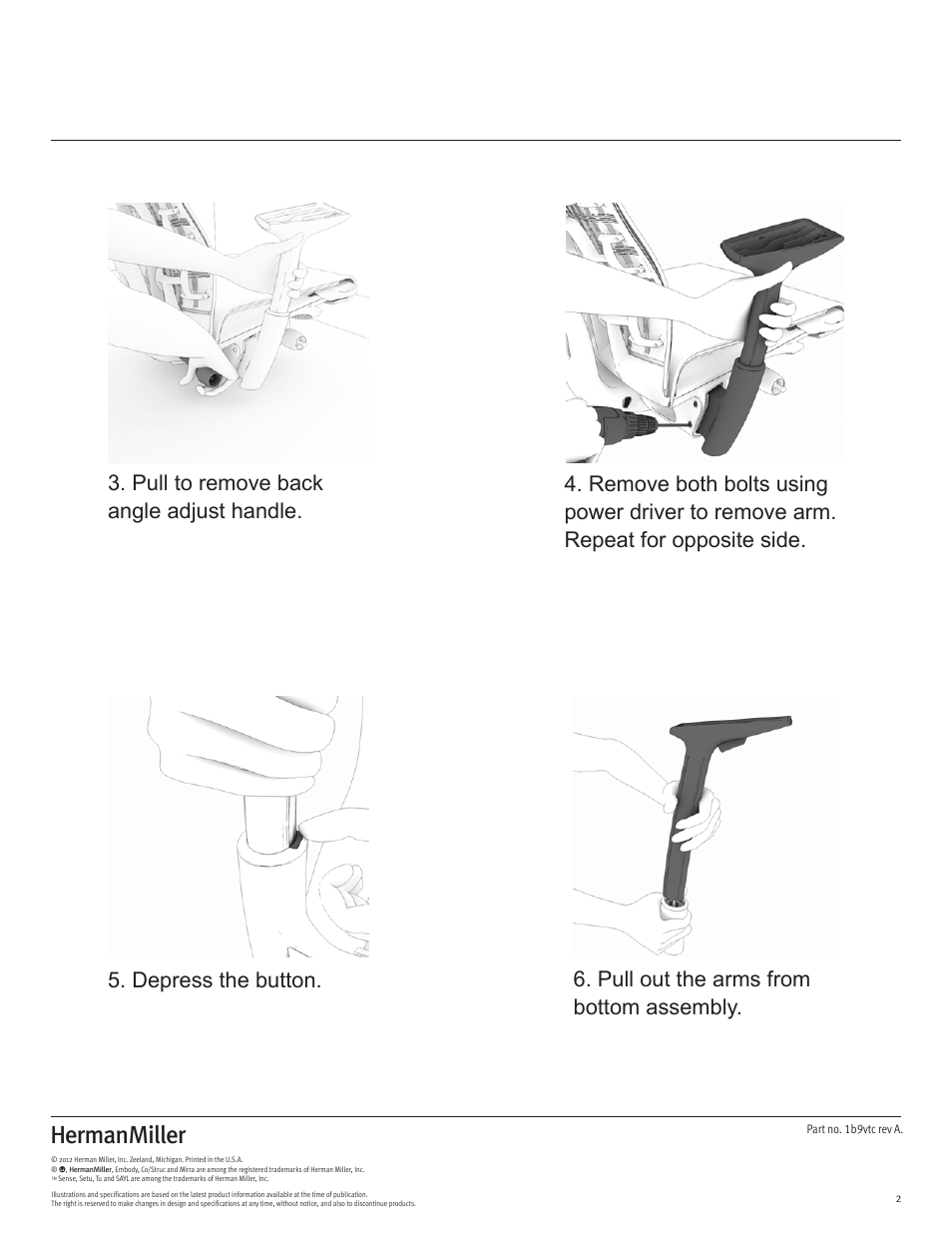 Herman Miller Embody Chairs - Disassembly For Recycling User Manual | Page 2 / 14