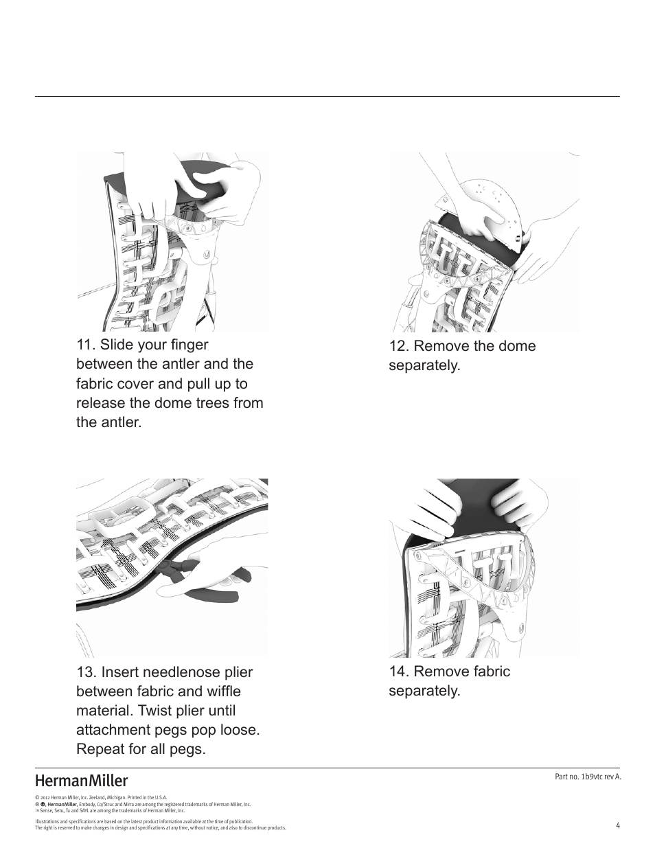 Herman Miller Embody Chairs - Disassembly For Recycling User Manual | Page 4 / 14