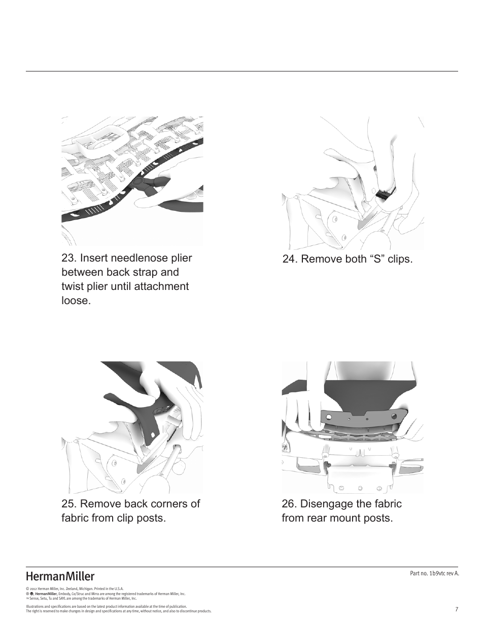 Herman Miller Embody Chairs - Disassembly For Recycling User Manual | Page 7 / 14