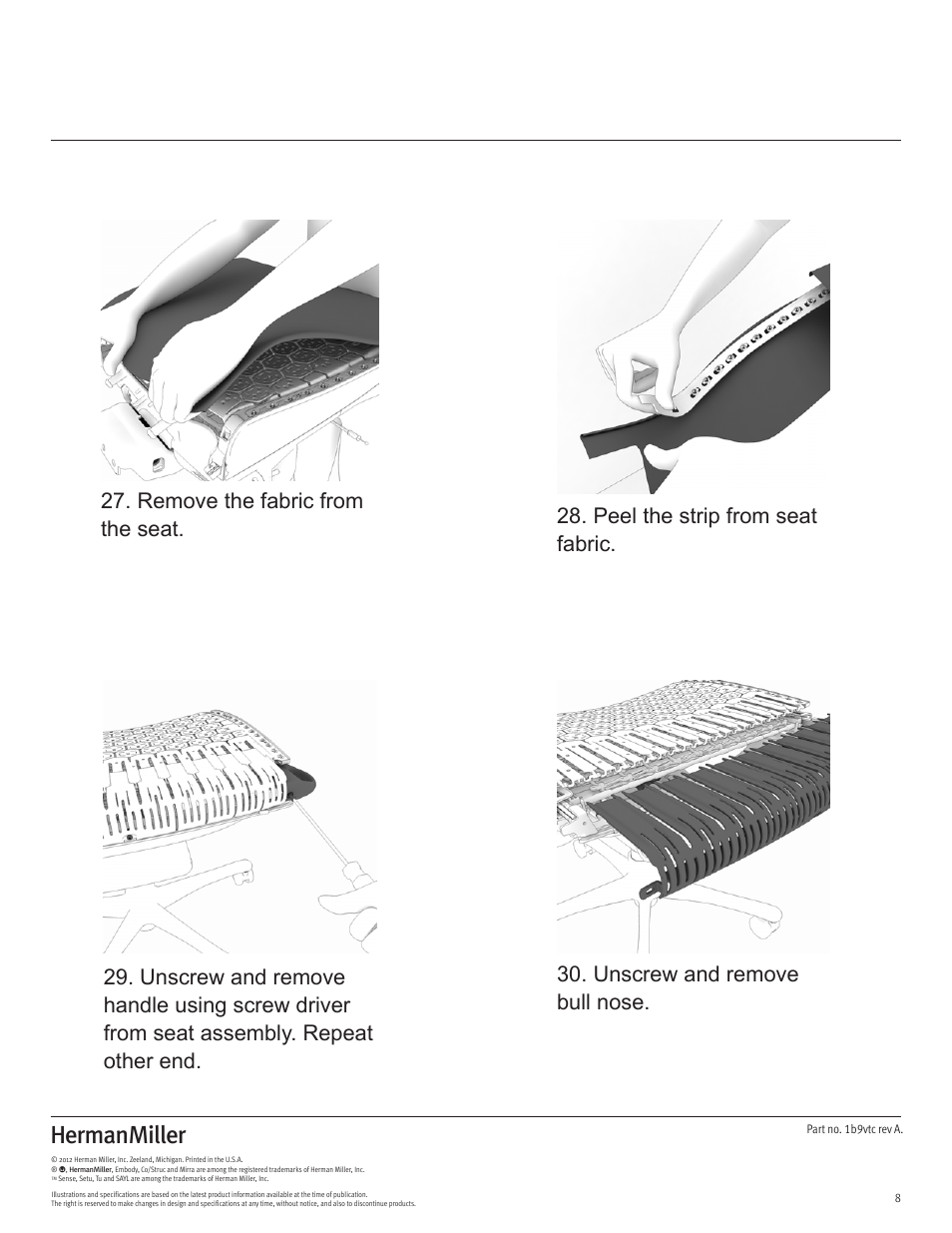 Herman Miller Embody Chairs - Disassembly For Recycling User Manual | Page 8 / 14