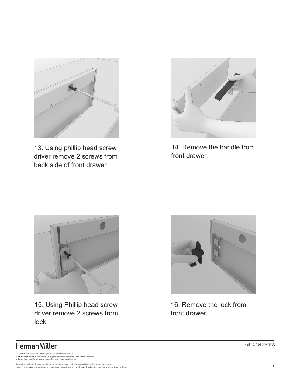 Herman Miller Meridian Storage - Disassembly For Recycling User Manual | Page 4 / 5