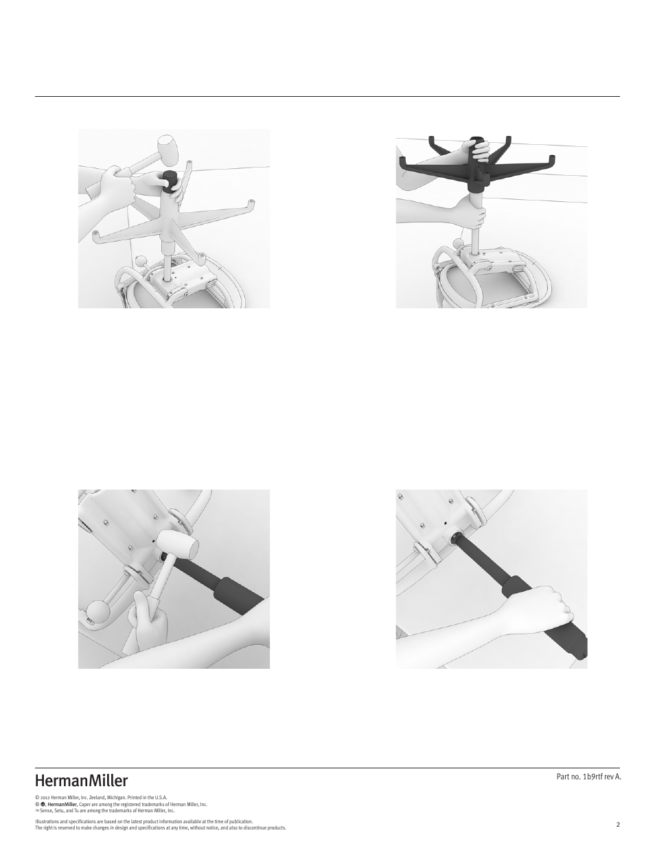 Herman Miller Caper Multipurpose Chair - Disassembly For Recycling User Manual | Page 2 / 8