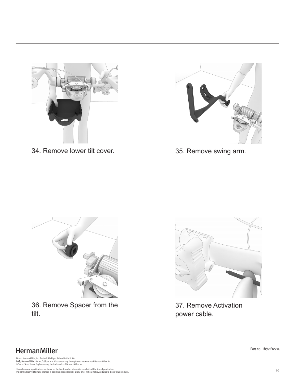 Herman Miller Aeron Chairs - Disassembly For Recycling User Manual | Page 10 / 11