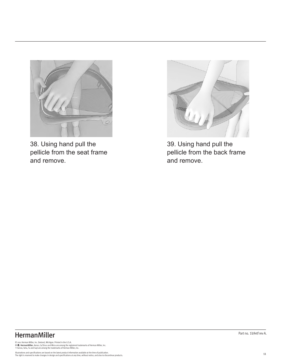 Herman Miller Aeron Chairs - Disassembly For Recycling User Manual | Page 11 / 11