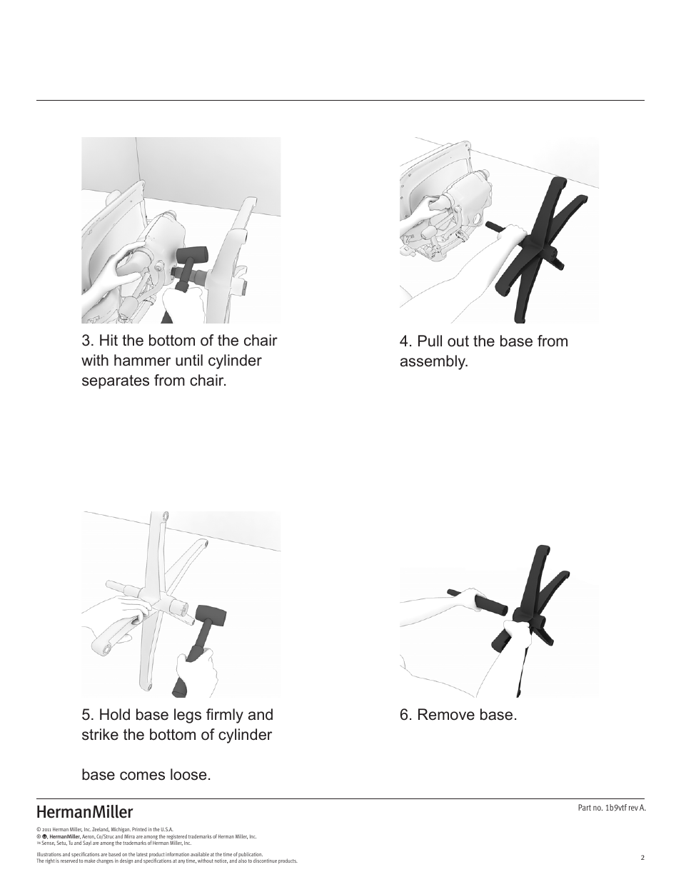 Herman Miller Aeron Chairs - Disassembly For Recycling User Manual | Page 2 / 11