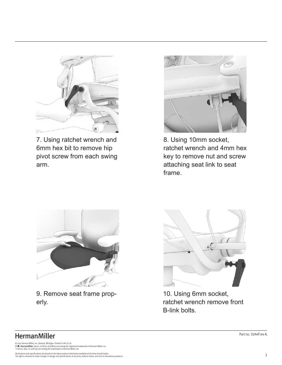 Herman Miller Aeron Chairs - Disassembly For Recycling User Manual | Page 3 / 11