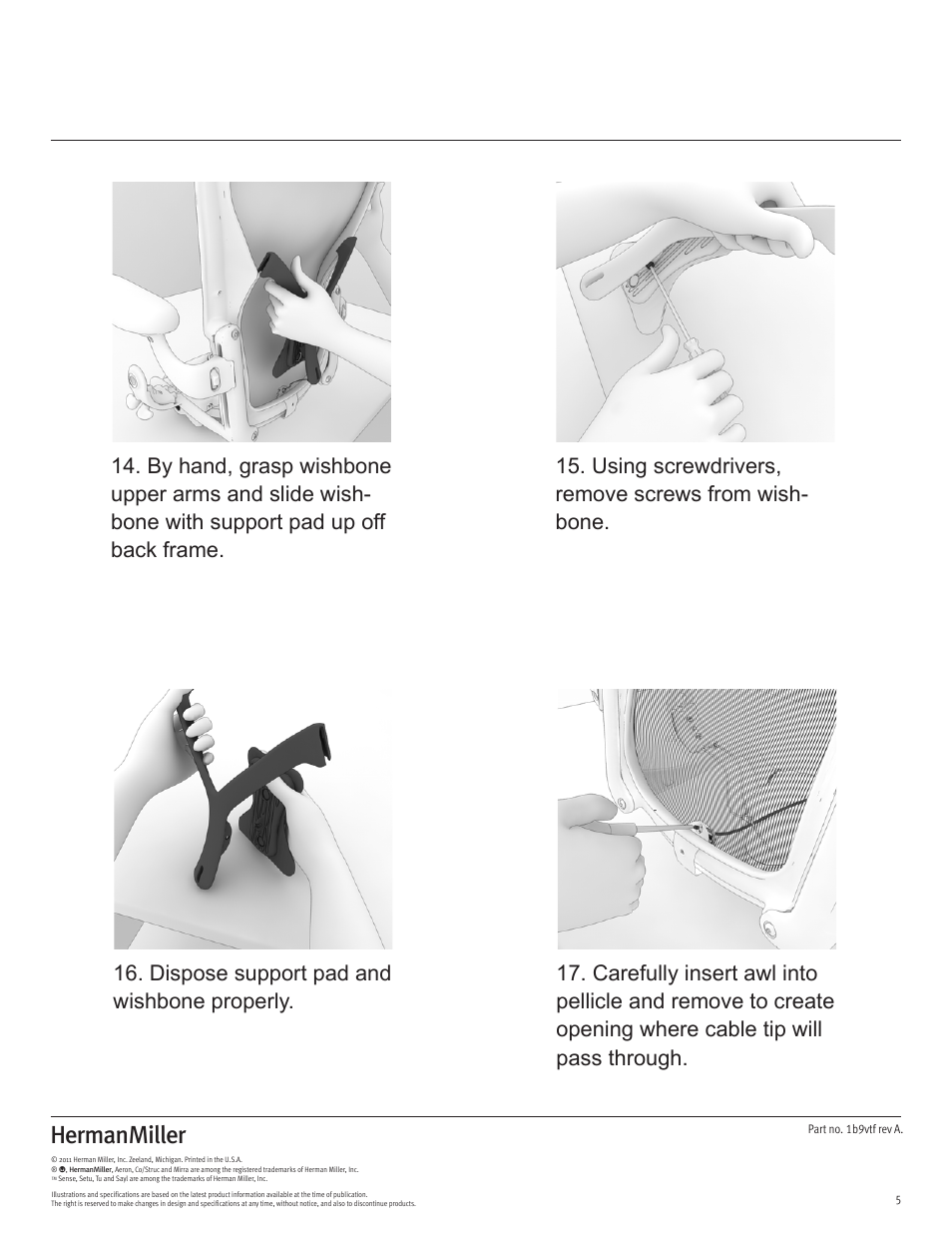 Herman Miller Aeron Chairs - Disassembly For Recycling User Manual | Page 5 / 11