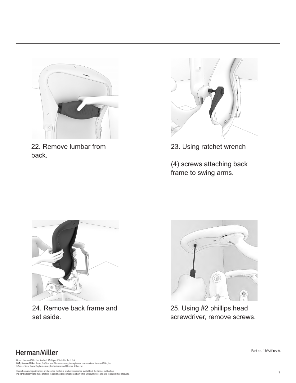 Herman Miller Aeron Chairs - Disassembly For Recycling User Manual | Page 7 / 11