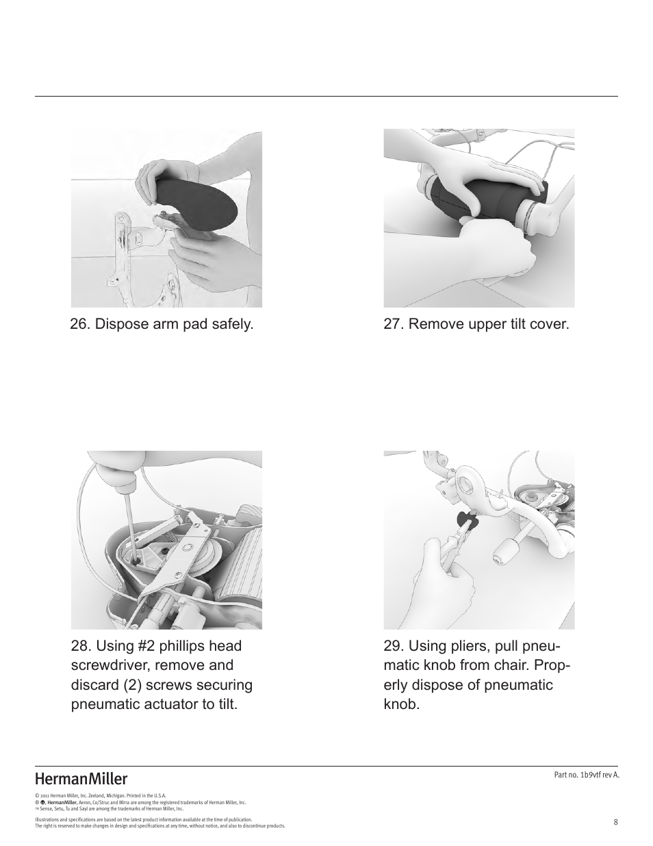 Herman Miller Aeron Chairs - Disassembly For Recycling User Manual | Page 8 / 11