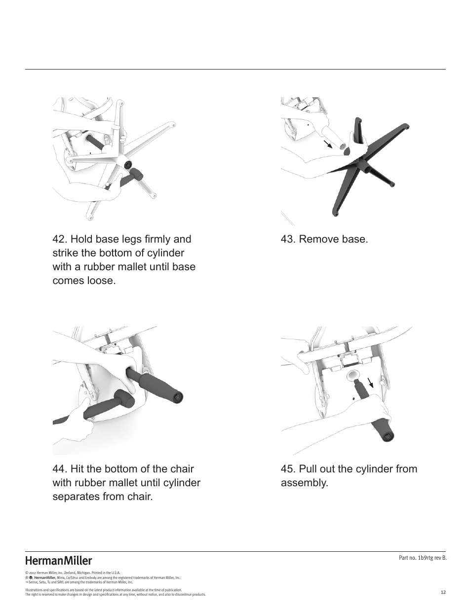 Herman Miller Mirra Chairs - Disassembly For Recycling User Manual | Page 12 / 12