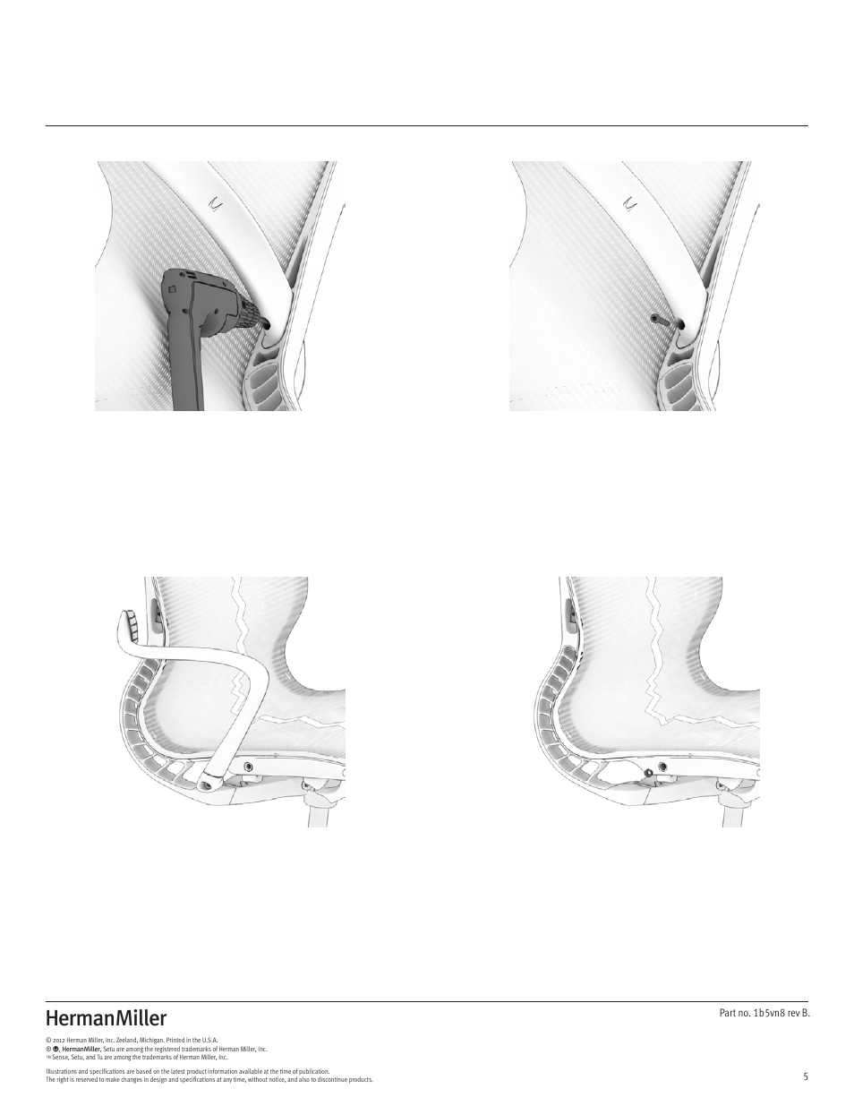 Herman Miller Setu Lounge Chair and Ottoman - Disassembly For Recycling User Manual | Page 5 / 10