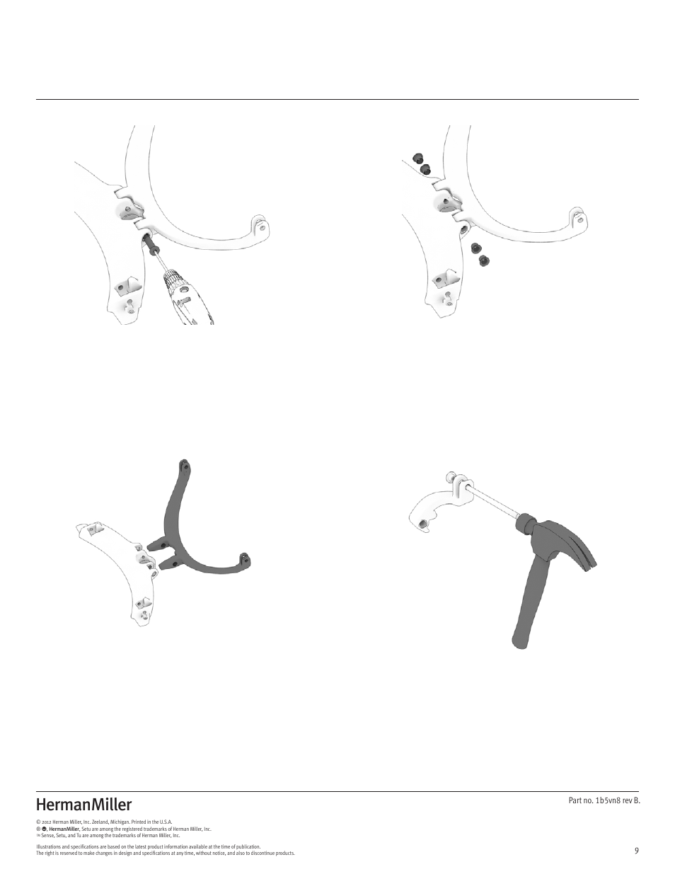 Herman Miller Setu Lounge Chair and Ottoman - Disassembly For Recycling User Manual | Page 9 / 10