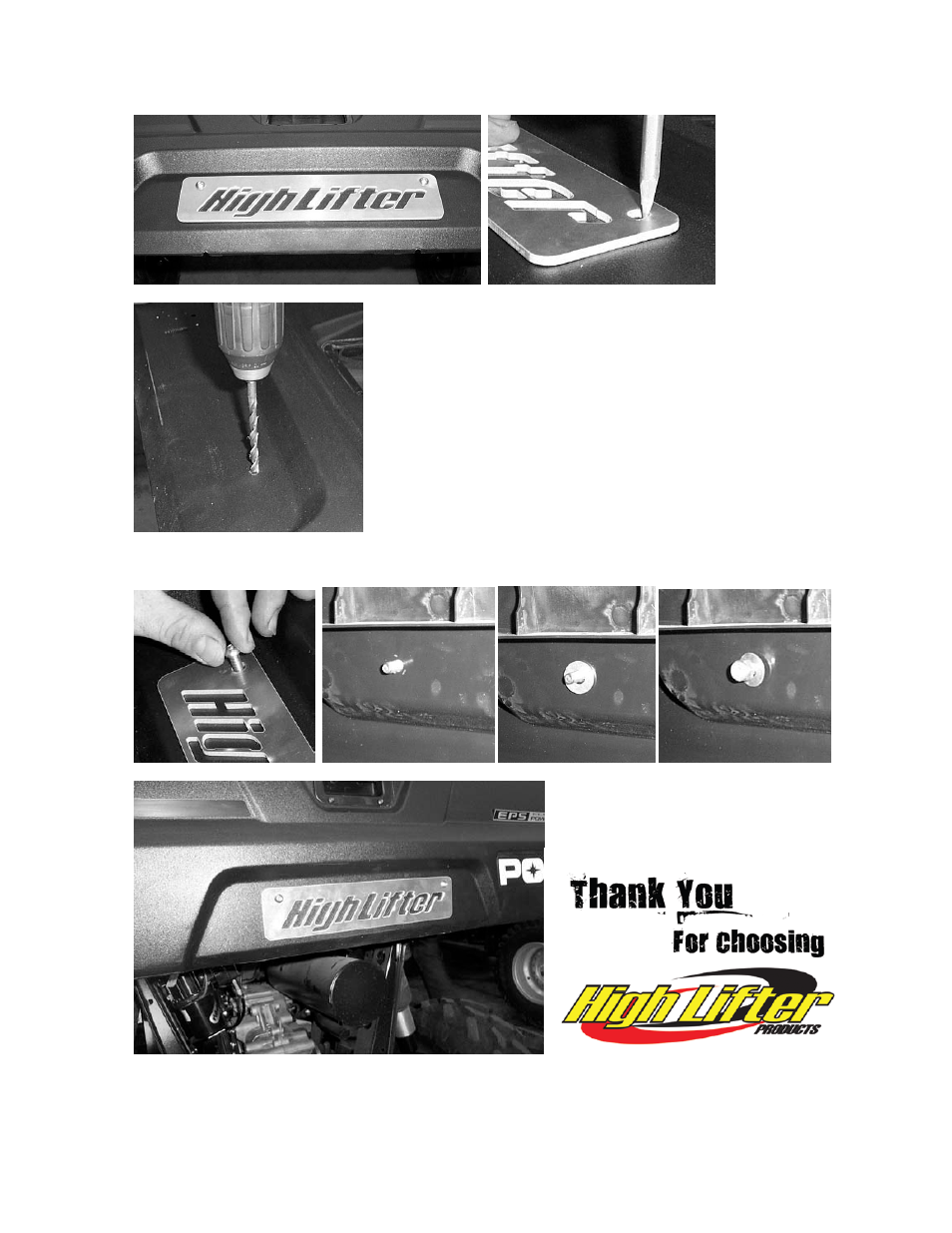 High Lifter Lift Kit for Polaris Mid-Size RANGER - Signature Series User Manual | Page 9 / 9