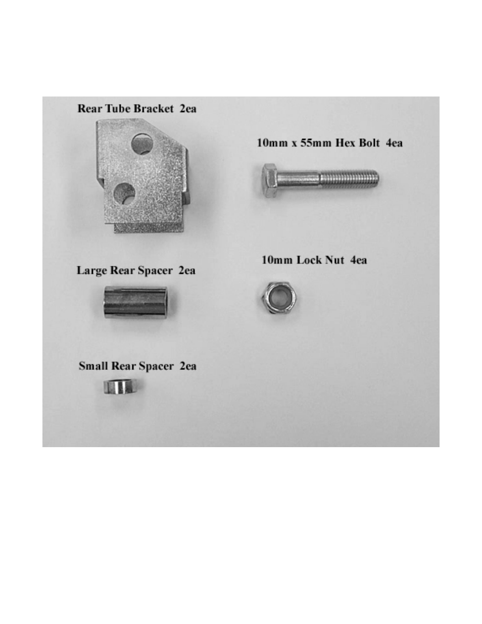 Parts diagram | High Lifter Lift Kit for Yamaha Grizzly 660 User Manual | Page 2 / 4