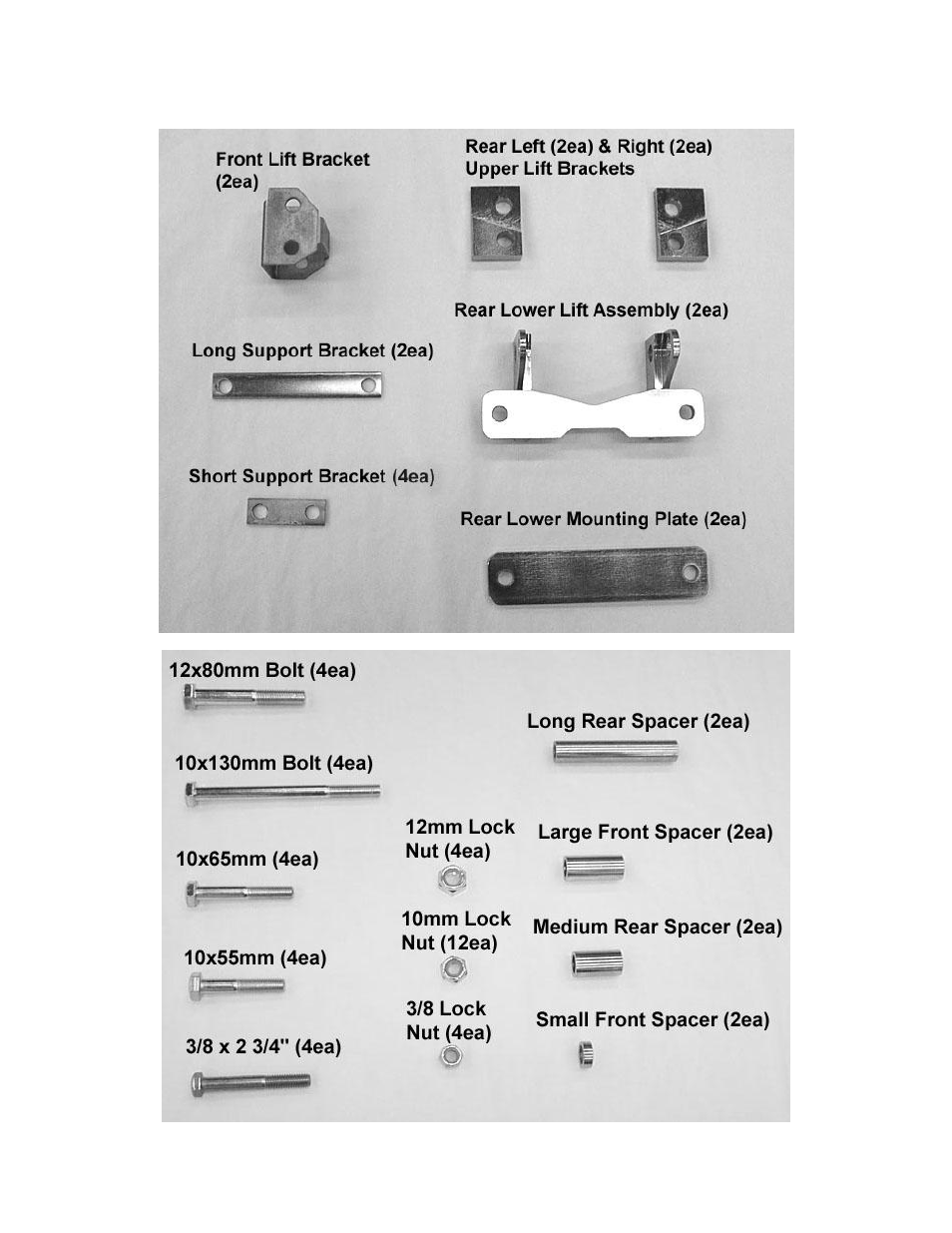 Parts diagram | High Lifter Lift Kit for Kawasaki Teryx 750 (08-13) User Manual | Page 2 / 10