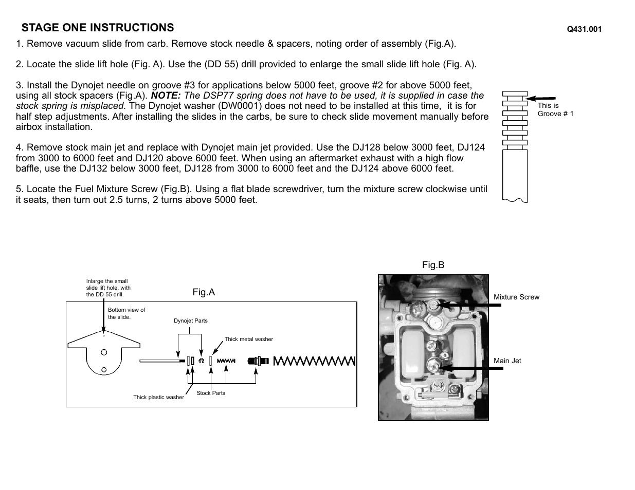 Stage one instructions | High Lifter DynoJet Jet Kit for Yamaha Grizzly 350 Auto (07-11) User Manual | Page 2 / 2